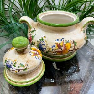 Capodimonte Floral Ceramic Tureen Bowl